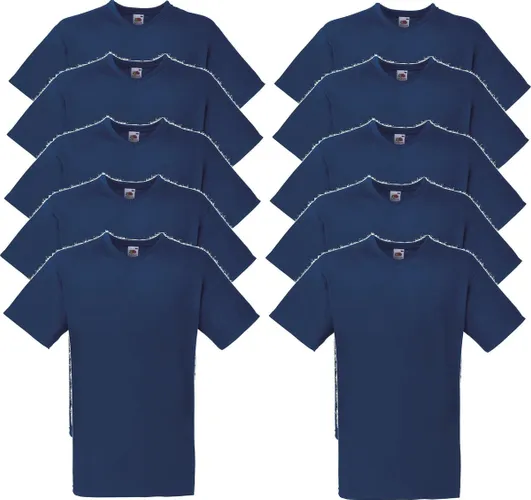 10 x Fruit of the Loom V-Hals ValueWeight T-shirt Deep Navy