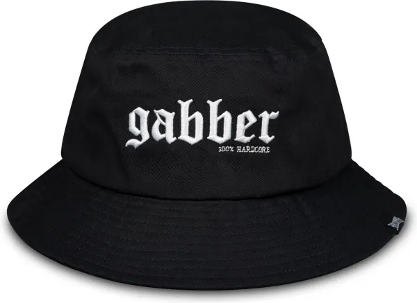 100% Hardcore Bucket Hat Gabber Zwart
