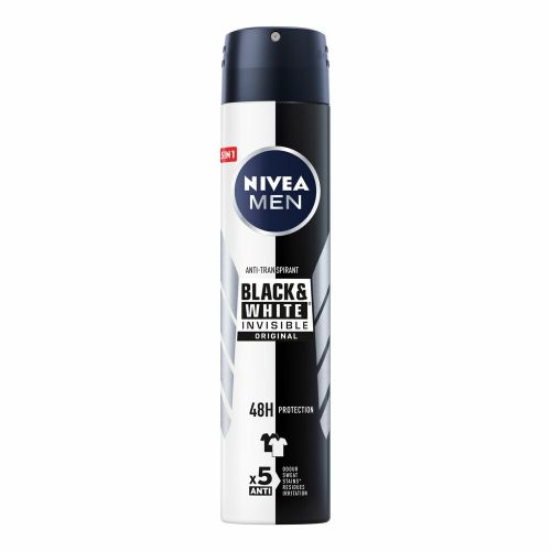12x Nivea Men Deodorant Spray Invisible for Black&White 200 ml