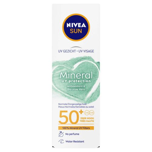 12x Nivea Sun UV Face Mineral UV Protection Lotion SPF 50+ 50 ml