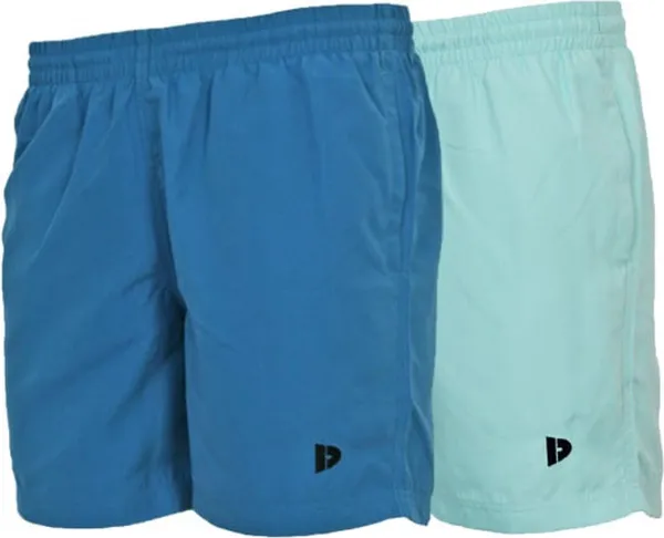 2-Pack Donnay Sport/Zwemshort Toon - Sportbroek - Heren - Petrol-blue/Aruba blue (620)