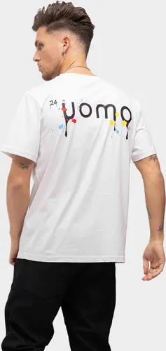 24 Uomo Paint T-shirt Wit - XL