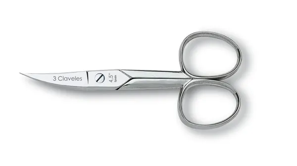 3 Claveles - 11,5 cm gebogen nagelschaar voor professionele