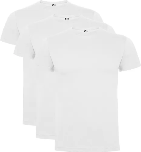3 Pack Roly Atomic Basic T-Shirt 100% biologisch katoen Ronde hals Wit