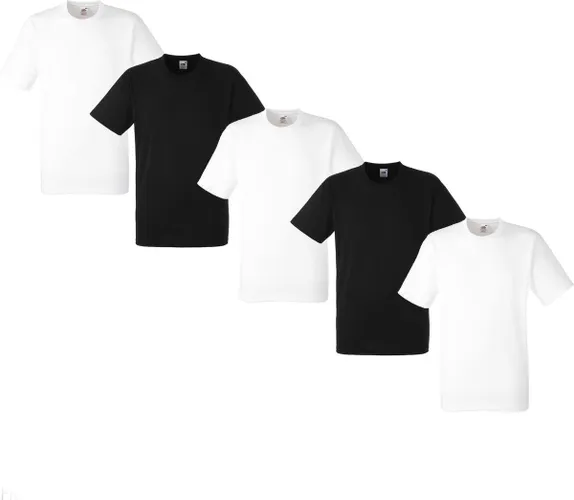 5 Pack Fruit of the Loom American Heavy T-shirts ronde hals