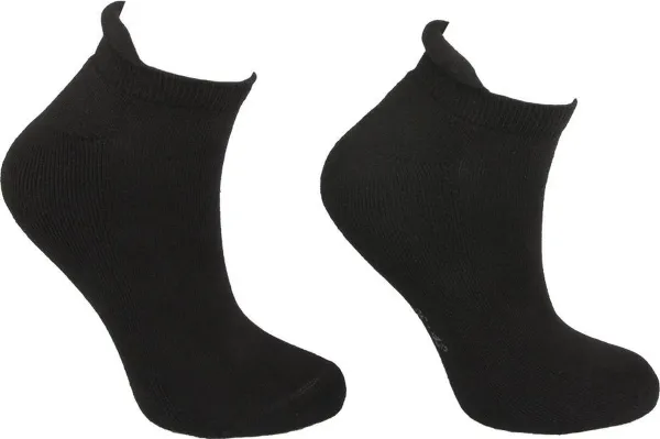 6-Pack Soga Badstof Gevoerde Basic Sneaker Sokken Dames En Heren Zwart