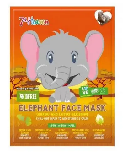 7th Heaven Elephant Face Mask Ginkgo & Lotus Blossom