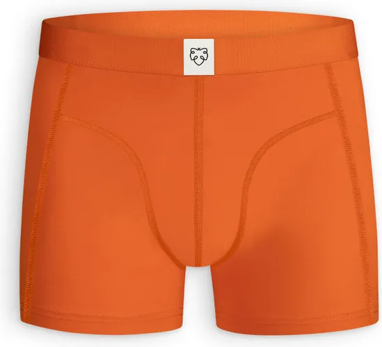 A-dam Orange Solid - Boxershort - Heren - Volwassenen - Vegan - Boxershorts - Onderbroek - Ondergoed - Katoen - Oranje - XL