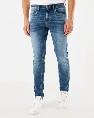ADAM Mid Waist/ Tapered Leg Jeans Mannen - Vintage Blauw