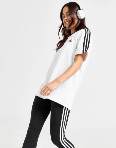 adidas 3-Stripes Badge of Sport T-Shirt, White / Black