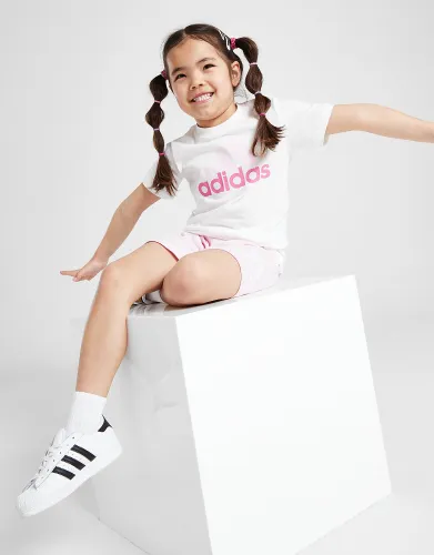 adidas Badge of Sport Logo T-Shirt/Shorts Set Children, White