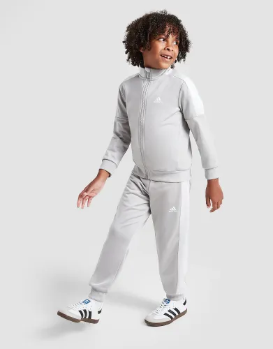 adidas Badge of Sport Poly Full Zip Tracksuit Children, Grey