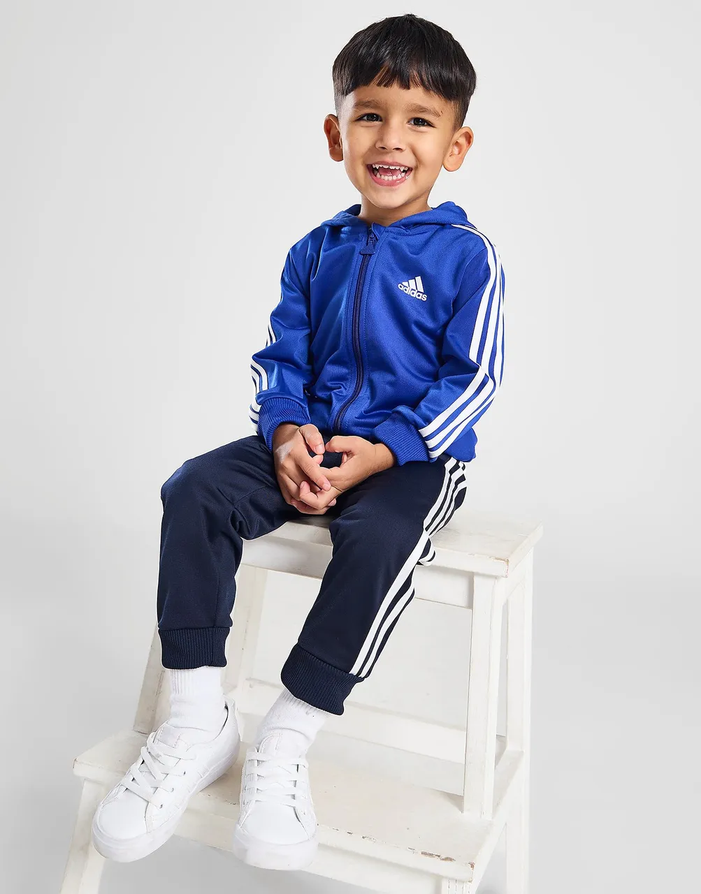 adidas Essential 3-Stripes Full Zip Tracksuit Infant, Blue