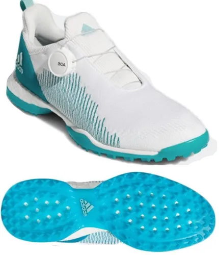 Adidas - Forgefiber BOA - Dames Golfschoen - Wit/blauw