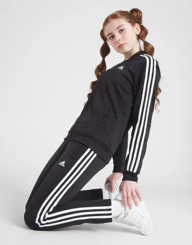 adidas Girls' Essential 3-Stripes Tracksuit Junior, Black