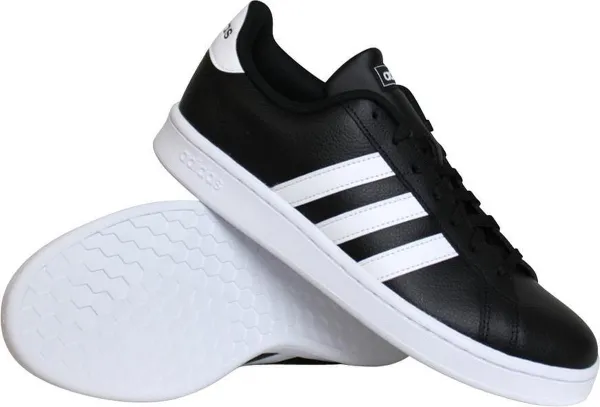 adidas Grand Court Heren Sneakers - Core Black/Ftwr White/Ftwr White