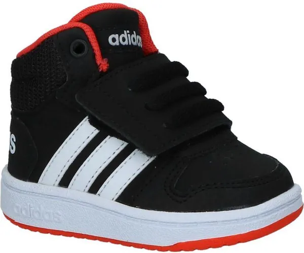 adidas Hoops Mid 2.0 I Kinderen Sneakers - Core Black/Ftwr White/Hi-Res Red S18