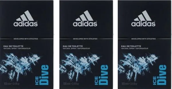 Adidas Ice Dive - Eau de toilette - 3 x 100 ml