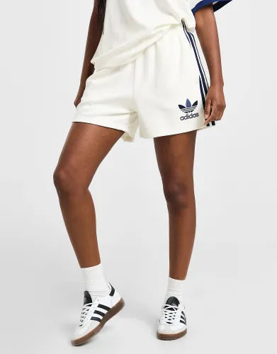 adidas Originals 3-Stripes Towelling Shorts, White
