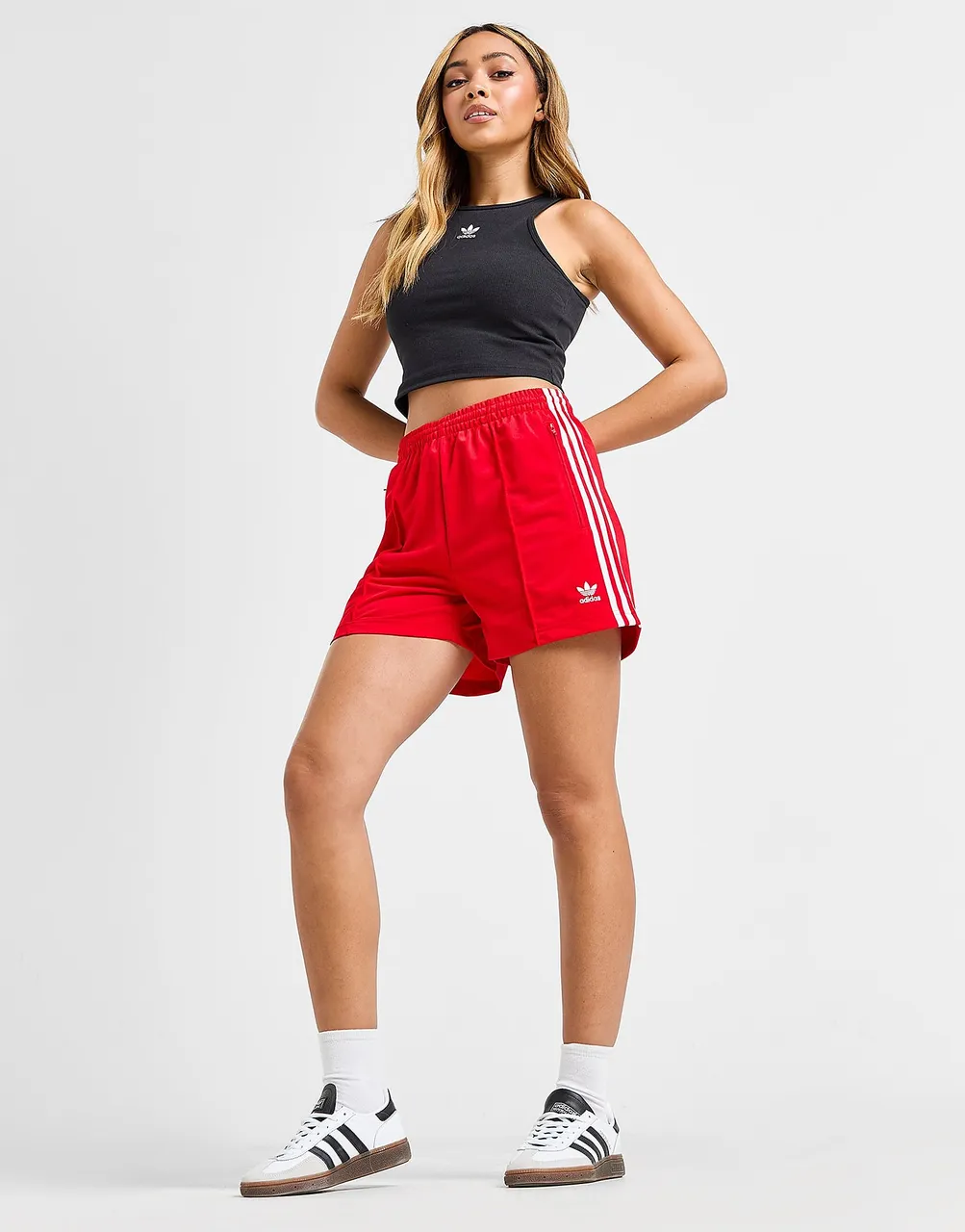 adidas Originals Firebird Shorts, Better Scarlet
