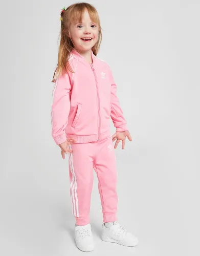 adidas Originals Girls' SST Full Zip Tracksuit Infant, Bliss Pink