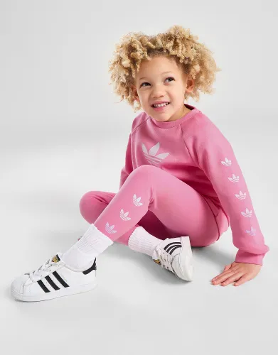 adidas Originals Repeat Trefoil Crew Tracksuit Infant, PINK