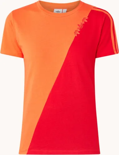 Adidas Performance 3-Stripes trainings T-shirt - Rood/Oranje