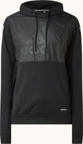 Adidas Performance Hoodie met Aeroready en logoprint - Zwart