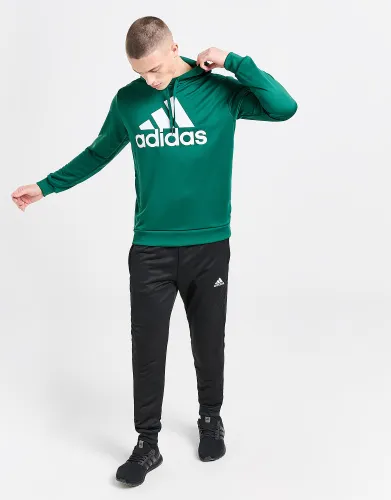adidas Poly Hooded Tracksuit, Green