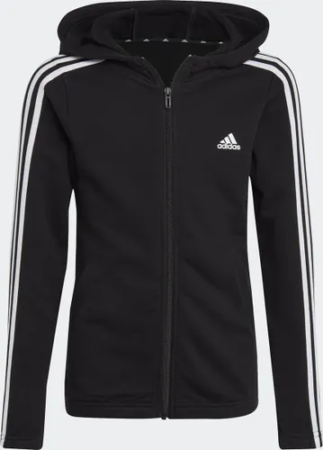 adidas Sportswear Essentials 3-Stripes Ritshoodie - Kinderen - Zwart
