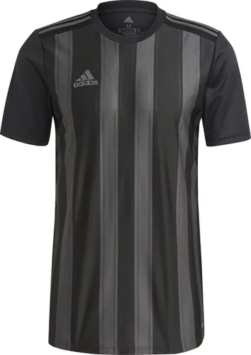 Adidas Striped 21 Shirt Korte Mouw Heren - Zwart / Grijs |