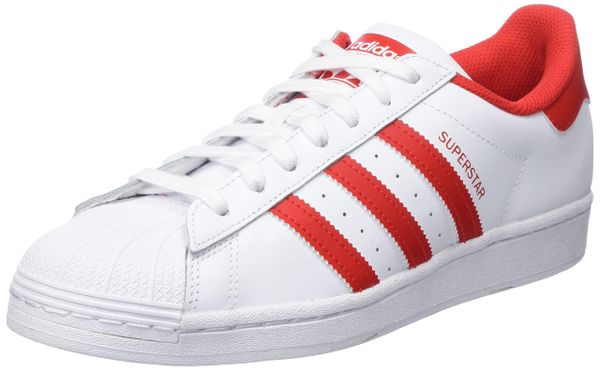 adidas Superstar, Ftwr Sneakers voor heren, wit/levendig rood/ftwr wit