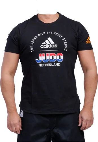 Adidas TeamNL T-shirt Judo | zwart