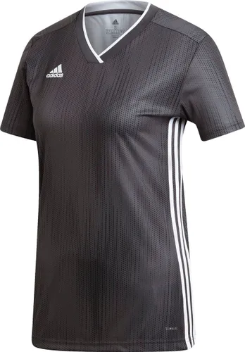 Adidas Tiro 19 Shirt Korte Mouw Dames - Donkergrijs / Wit |