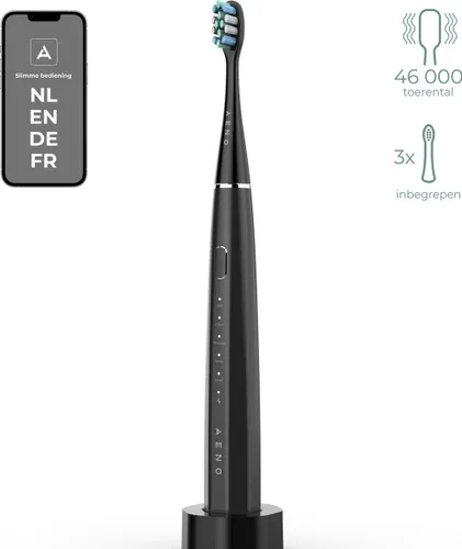 AENO DB2S - Sonische Smart Tandenborstel - 12 Standen - Smart APP - Zwart