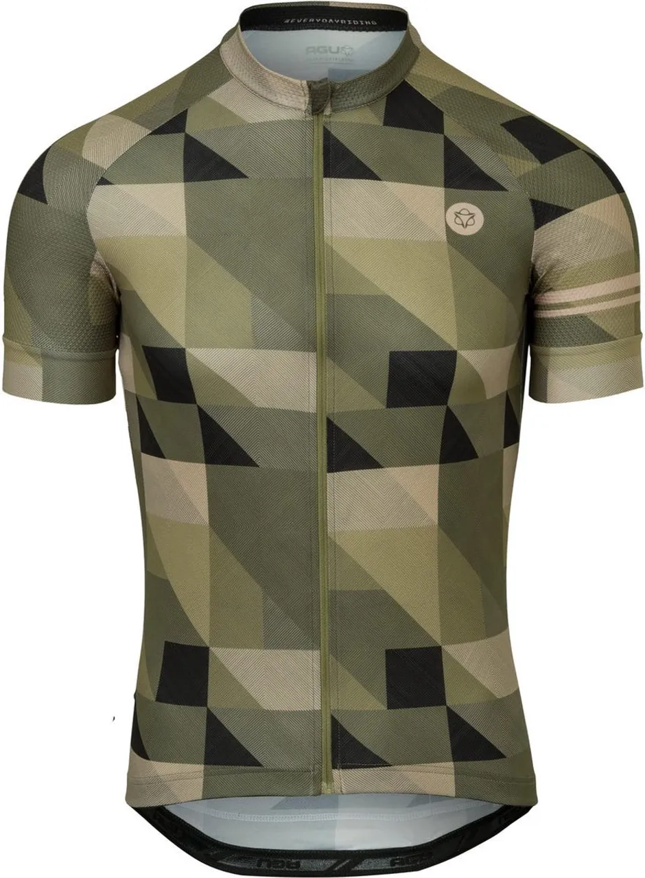 AGU Triangle Stripe Fietsshirt Essential Heren - Groen
