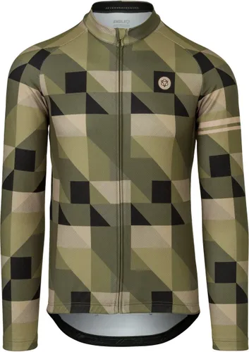 AGU Triangle Stripe Fietsshirt Lange Mouwen Essential Heren - Green