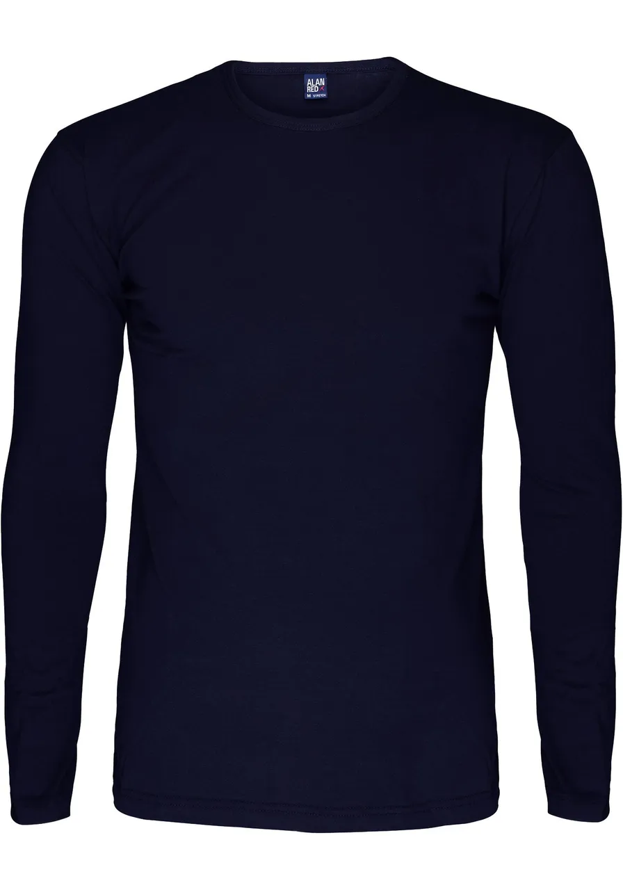Alan Red Lange Mouw T-shirt Olbia 1Pack Stretch Ronde Hals Navy   