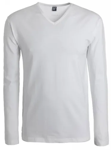 Alan Red Lange Mouw T-shirt Oslo 1pack Stretch V-hals Wit   