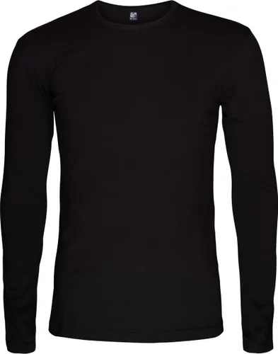 Alan Red stretch longsleeve T-shirt olbia, O-hals, zwart