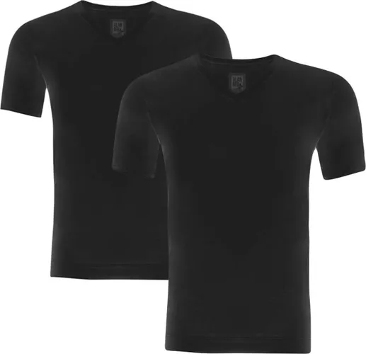 Alan Red Vancouver 2-Pack V-hals T-shirts BLACK   