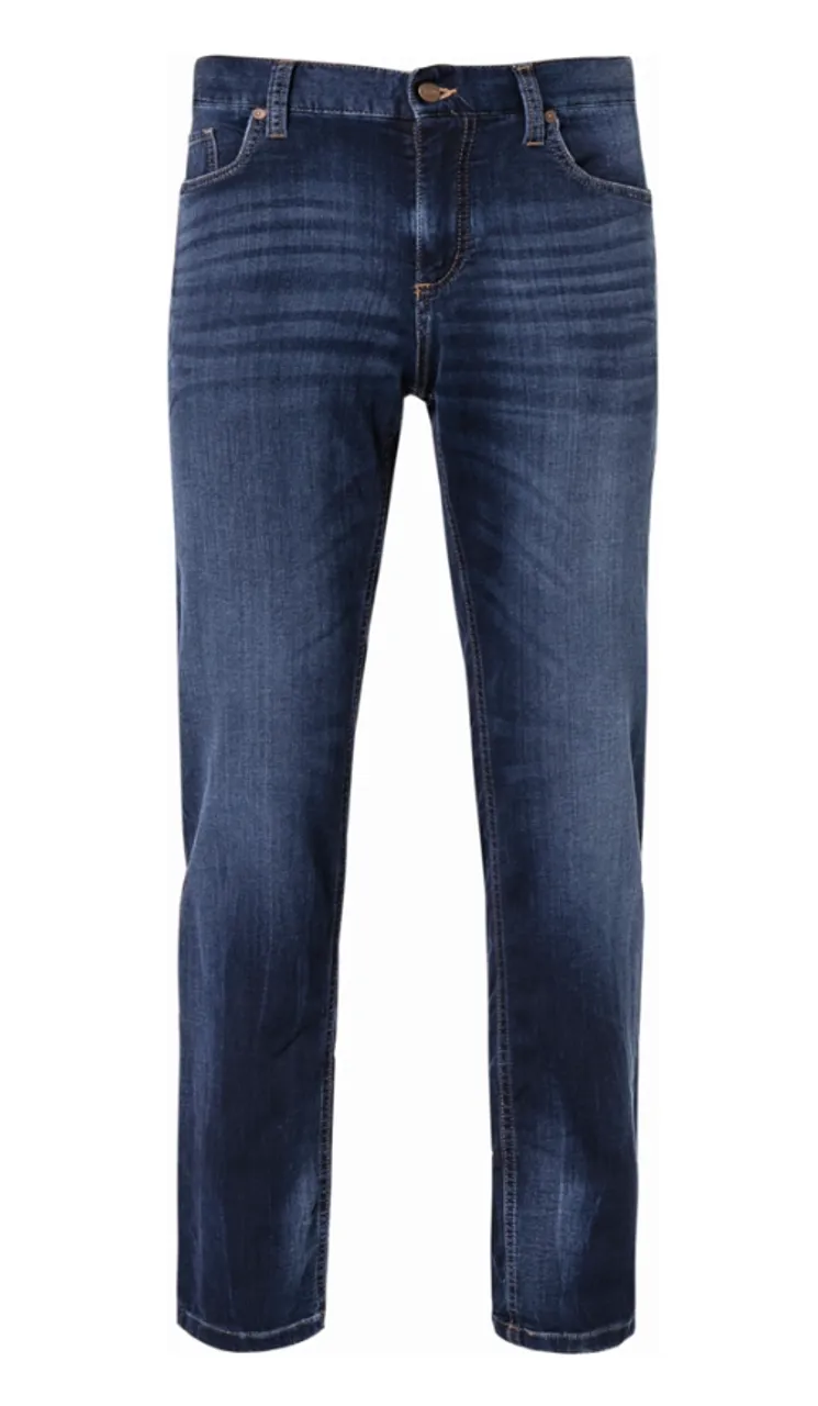 Alberto Jeans Pipe Regular Fit T400 Donker Blauw   