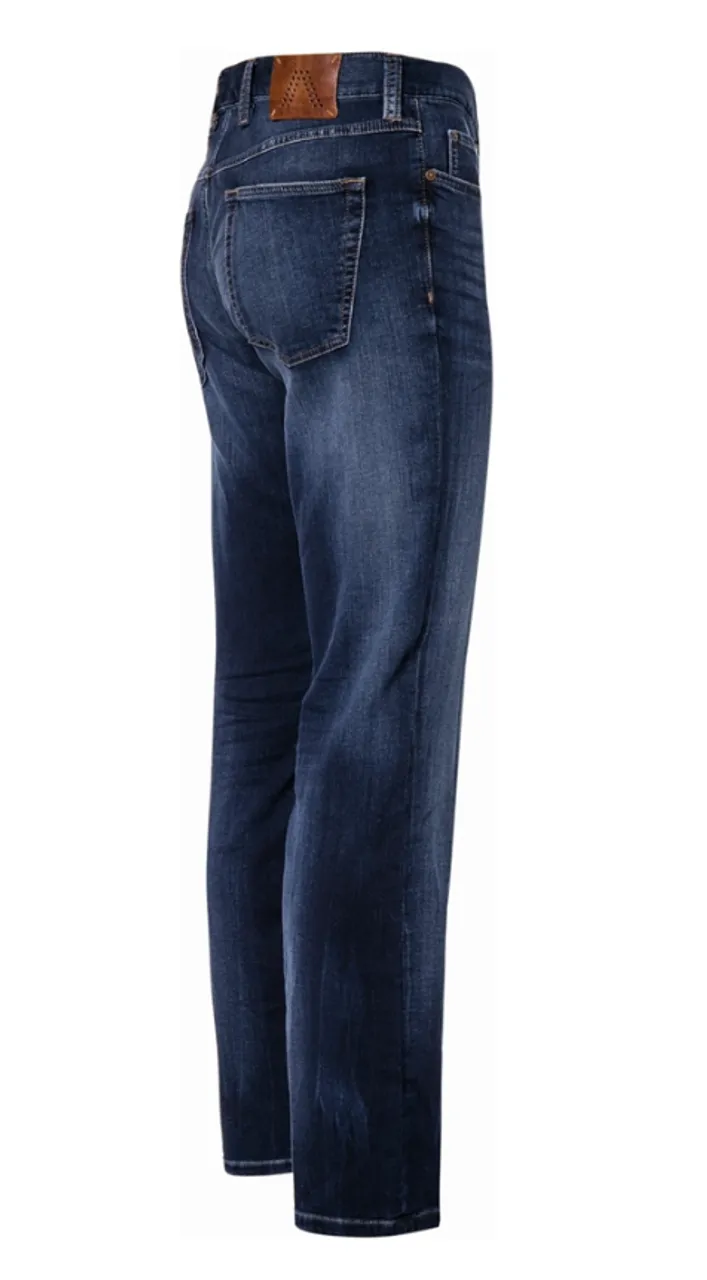 Alberto Jeans Pipe Regular Fit T400 Donker Blauw   