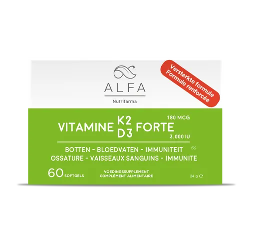 Alfa Vitamine K2 D3 Forte 60 Softgels