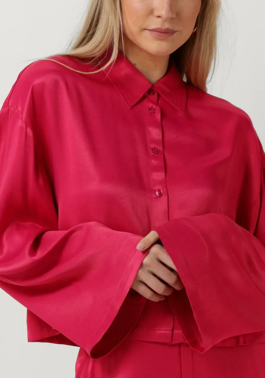 ALIX THE LABEL Dames Blouses Ladies Woven Kimono Sleeve Blouse - Roze