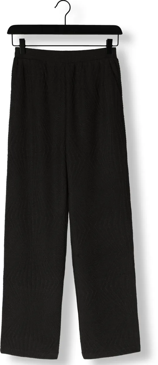 ALIX THE LABEL Dames Broeken Ladies Knitted Lurex Pants - Zwart