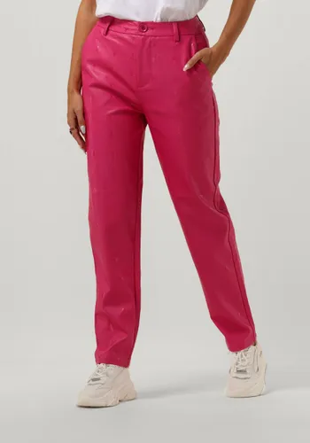 ALIX THE LABEL Dames Broeken Logo Fo Leather Pants - Roze