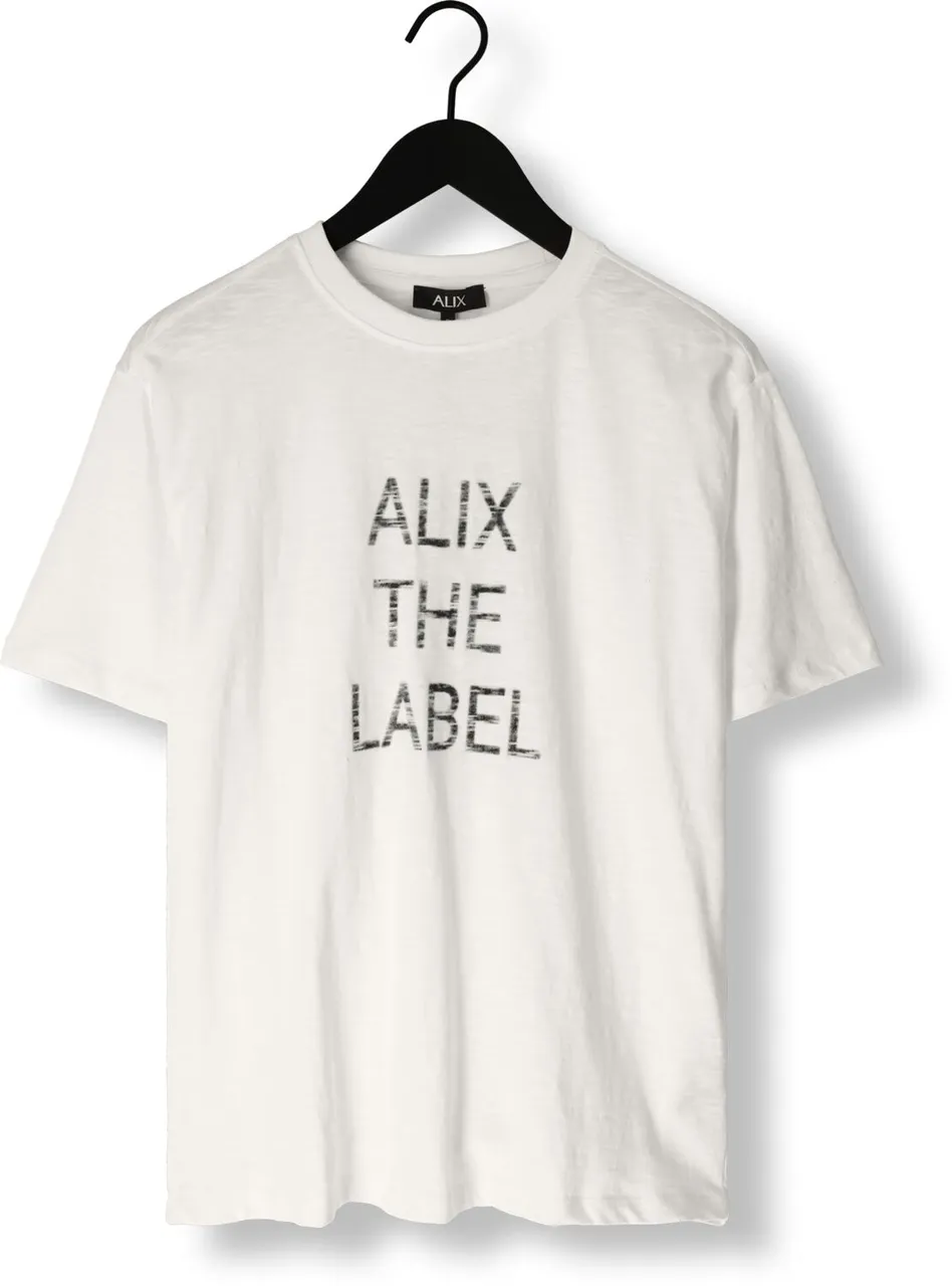 ALIX THE LABEL Dames Tops & T-shirts Ladies Knitted Alix The Label T-shirt - Wit