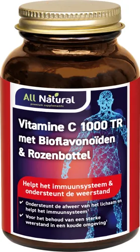 All Natural Vitamine C 1000 TR met Bioflavonoïden & Rozenbottel Tabletten