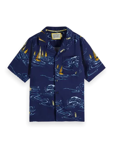 All-over printed short-sleeved shirt - Maat 8 - Multicolor - Jongen - Shirt - Scotch & Soda